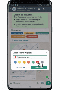 Uso de etiquetas en WhatsApp Business para organizar clientes y relaciones comerciales B2B